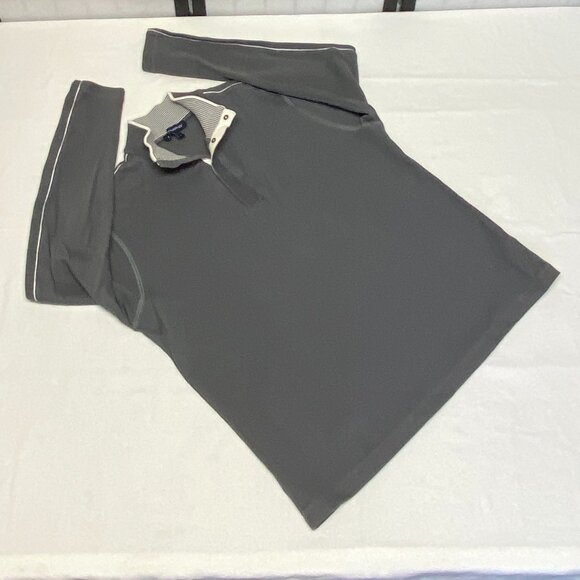 Hathaway Long Stripe Sleeve Ribbed Mock Turtleneck 1/4 Snap Neck Sweater Grey XL - Picture 8 of 11